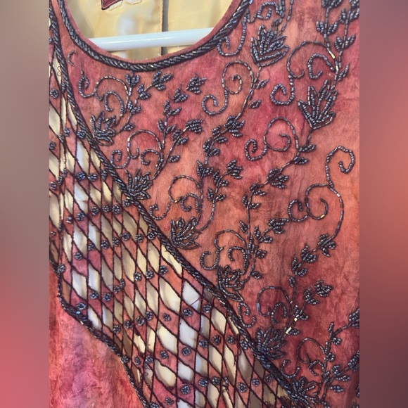 Tie Dye Beaded Jalabiya/ Kaftan Dress - Picture 4 of 12